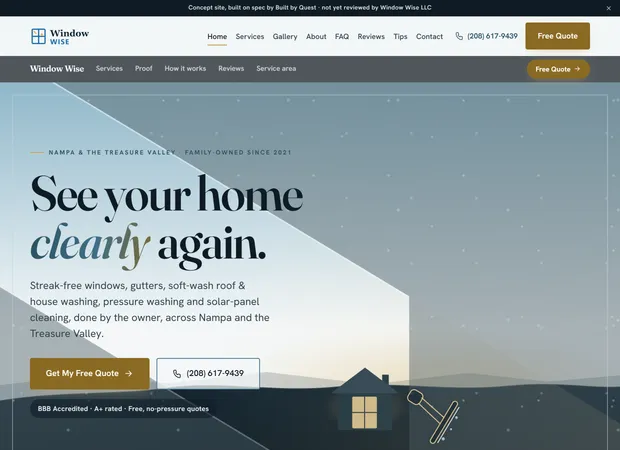Window Wise website, live